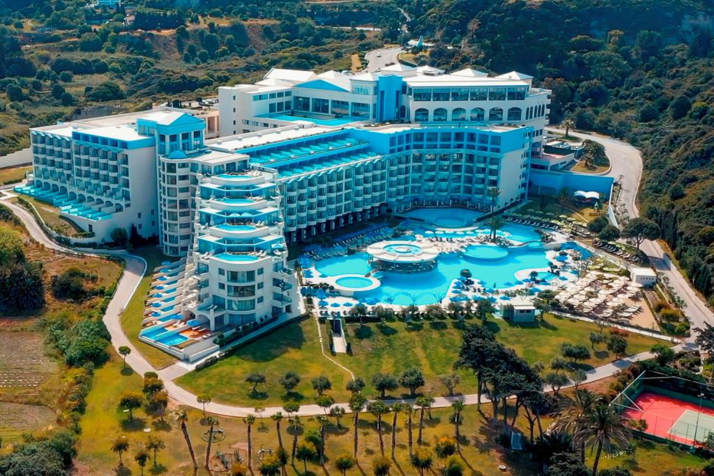 Exterior view of Atrium Platinum Luxury Resort & Spa in Ixia, Rhodes