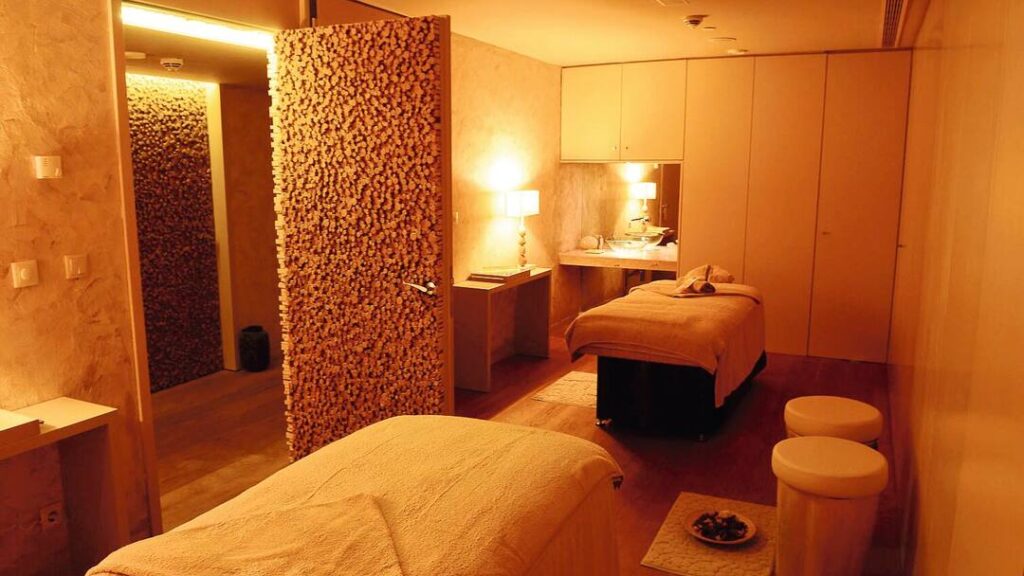 Spa massage room at Crowne Plaza Vilamoura Algarve