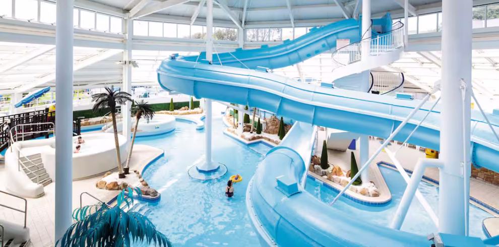 Aquadome indoor pool at Merton Hotel