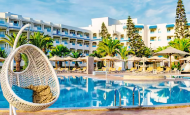 Bellevue Park Tunisia beachfront pool with sun loungers